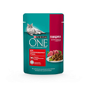 Влажный корм для кошек ONE Говядина с Морковью 75г Влажный корм для кошек ONE Говядина с Морковью 75г