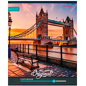 Тетрадь А5 96л скрепка клетка картонная обложка Виды Европы, 96-7917 Тетрадь А5 96л скрепка клетка картонная обложка Виды Европы, 96-7917