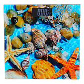  Весы напольные электронные "Море" 28х28х0,5 см (работает от 2хААА), 400-0682 