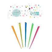 Шпажки для канапе 24 шт в наборе, цвета микс, 7390354 Шпажки для канапе 24 шт в наборе, цвета микс, 7390354