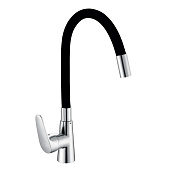 Смеситель для кухни хром латунь картридж D40 шпилька черный излив №5 с ПВ 40 см 385-65 /RK385755-1 Rusant Смеситель для кухни хром латунь картридж D40 шпилька черный излив №5 с ПВ 40 см 385-65 /RK385755-1 Rusant