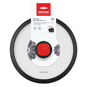  Стеклянная крышка с силиконовым ободом, 28 см, NADOBA, серия GUSTA /751711 