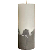  Свеча интерьерная, белая с бетоном, столбик, 14 х 5 см 5460472 
