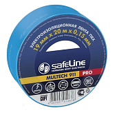 Изолента ПВХ 19мм/20м синяя Safeline 