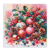 Салфетки бумажные Pero Deluxe 3-х сл 33х33 НГ Этюд 20шт Арт.2838 Салфетки бумажные Pero Deluxe 3-х сл 33х33 НГ Этюд 20шт Арт.2838