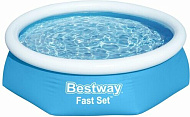 Bestway Бассейн с надувным бортом Fast Set 244х61см, 1880л арт.57448 Bestway Бассейн с надувным бортом Fast Set 244х61см, 1880л арт.57448
