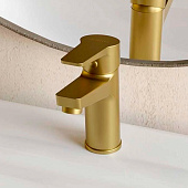 Смеситель для раковины Murano Gold золото без донного клапана MR26Gold Esko Смеситель для раковины Murano Gold золото без донного клапана MR26Gold Esko