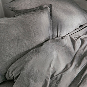  Наволочка SL Home "Деним" 70х70+2 см, цв.темно-серый, 100% жатый хлопок 10245452 