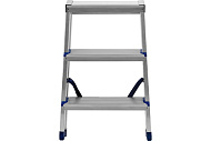 Стремянка алюминиевая двусторонняя 3 ступени, высота платформы 60см, макс. нагр. 150кг., Сибртех Стремянка алюминиевая двусторонняя 3 ступени, высота платформы 60см, макс. нагр. 150кг., Сибртех