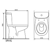 Унитаз-компакт Суперкомпакт к/в, г/в, в пол с арматурой, сиденьем Оскольская керамика Унитаз-компакт Суперкомпакт к/в, г/в, в пол с арматурой, сиденьем Оскольская керамика