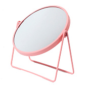  Зеркало настольное «COLOURS», d зеркальной поверхности 16 см, цвет розовый 