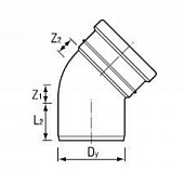  Отвод 160х45 наружный 