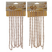  Бусы декоративные - шары, 2,7 м, пластик, золото 722760 