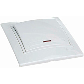 Выключатель встраиваемый 1 клавиша, цвет белый, с подсветкой, Lezard MIRA Выключатель встраиваемый 1 клавиша, цвет белый, с подсветкой, Lezard MIRA