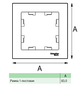  Рамка 1-м ATLAS DESIGN бел. SchE ATN000101 