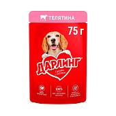 Влажный корм для собак DARLING Телятина В Подливе 75г Влажный корм для собак DARLING Телятина В Подливе 75г