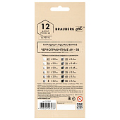  Набор карандашей художественных Brauberg Art Classic, чернографитные 4H-8B, 12 штук, 181542 