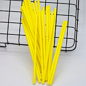 Трубочки одноразовые для напитков 25 шт. "Party go", yellow (197 мм)