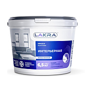  Краска интерьерная Белый Лакра 6,5кг 