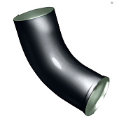 Колено стока 125/90 Optima, Графит Ral:7024 Колено стока 125/90 Optima, Графит Ral:7024