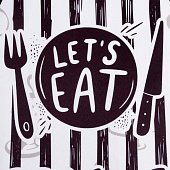 Фартук Доляна "Eat" 60х80 см, 100% п/э 9241964 Фартук Доляна "Eat" 60х80 см, 100% п/э 9241964