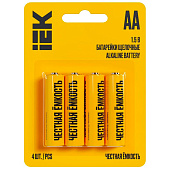 Батарейка AA/LR6 Alkaline (4шт) IEK Батарейка AA/LR6 Alkaline (4шт) IEK