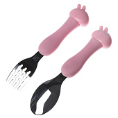 Набор детских столовых приборов в футляре «Зайчата», 10105351 Набор детских столовых приборов в футляре «Зайчата», 10105351