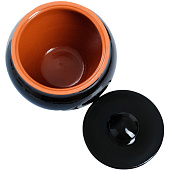 Горшочек под жаркое с крышкой "Вятский" 0,9л, черный 7621703 Горшочек под жаркое с крышкой "Вятский" 0,9л, черный 7621703