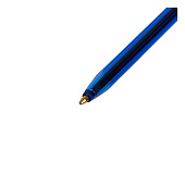  Набор ручек шариковых СТАММ 111, 4шт., синие, 1,0мм, тонированный корпус, 9874130 