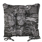 Подушка на стул 40х40 Sonnet Рогожка Версаль черный Подушка на стул 40х40 Sonnet Рогожка Версаль черный