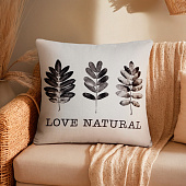 Наволочка 40х40 декоративная Этель Natural print (вид 1) рогожка, 9308520