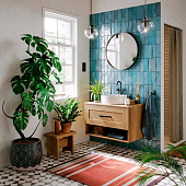  Тумба Craft со столешницей (под раковину чашу) дуб балтийский T8/DB CRF0108DB Aqwella 