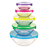 Набор из 5-ти мисок с крышками Mallony INSALATO 007177 Набор из 5-ти мисок с крышками Mallony INSALATO 007177