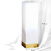 Свеча интерьерная, белая с бетоном и золотом, столбик, 5 х 5 х17,5 см 5460487 Свеча интерьерная, белая с бетоном и золотом, столбик, 5 х 5 х17,5 см 5460487