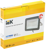 Прожектор LED СДО  50Вт 6500К IP65 серый /IEK