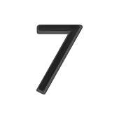 Номер дверной "7" черный, пластик, 50мм, FUARO