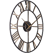  Часы настенные Лофт 2 Рубин, d-40 см, металл, черный с бронзой , 4022-002 