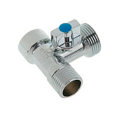 Кран шар 3-проходной 1/2"х3/4"х1/2" хром Кран шар 3-проходной 1/2"х3/4"х1/2" хром