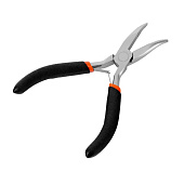  Длинногубцы Mini, 130 мм, никелированные, изогнутые, авторазжим// Sparta 