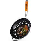  Cковорода-гриль Diolex для барбекю круглая d 28 cm (со складывающейся ручкой) DX-P6102-B 