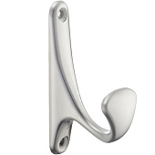 Крючок мебельный однорожковый, матовый хром KR 0090 SC Крючок мебельный однорожковый, матовый хром KR 0090 SC