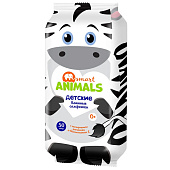Влажные салфетки детские Smart Animals детские Ромашка и витамины Е 50шт Влажные салфетки детские Smart Animals детские Ромашка и витамины Е 50шт