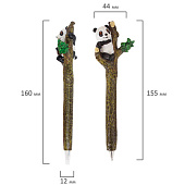  Ручка фигурная "ПАНДЫ" СИНЯЯ, 4 дизайна ассорти, 0,5мм, дисплей, BRAUBERG, 142767 