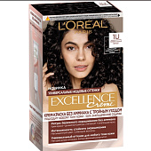 Краска для волос L'O Excellence Creme Универсальные нюдовые оттенки 1U Ун. черный
