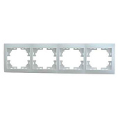 Рамка для розеток и выключателей, 4 поста, цвет белый, Lezard MIRA Рамка для розеток и выключателей, 4 поста, цвет белый, Lezard MIRA