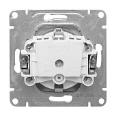  Розетка встраиваемая с заземлением, цвет алюминий,  EKF Эпика 