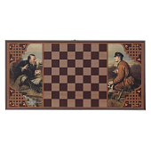  Игра настольная 2 в 1 ( шашки, нарды) "Охотники на привале", L50 W25 H3 см 