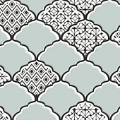  Декор 19,8х39,8 Эллен бело-бирюзовый арт.1641-8646 /Лассельсбергер 