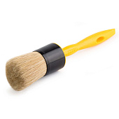 Кисть круглая Эксперт 20мм, натуральная щетина, желтая пластиковая ручка, АКОР Кисть круглая Эксперт 20мм, натуральная щетина, желтая пластиковая ручка, АКОР