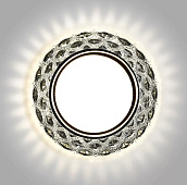 Светильник точечный встраиваемый под лампу GX53 13Вт 06CL5 круг прозрачн LED-подсветка (d125х40/монтажн d90) /Smartbuy Светильник точечный встраиваемый под лампу GX53 13Вт 06CL5 круг прозрачн LED-подсветка (d125х40/монтажн d90) /Smartbuy